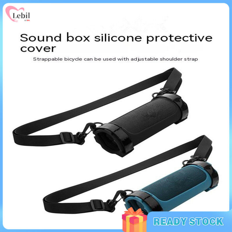 Lebilberry【Fast Delivery】Silicone Case Cover Compatible For Flip6 Speaker Travel Carrying Protective Shell With Shoulder Strap