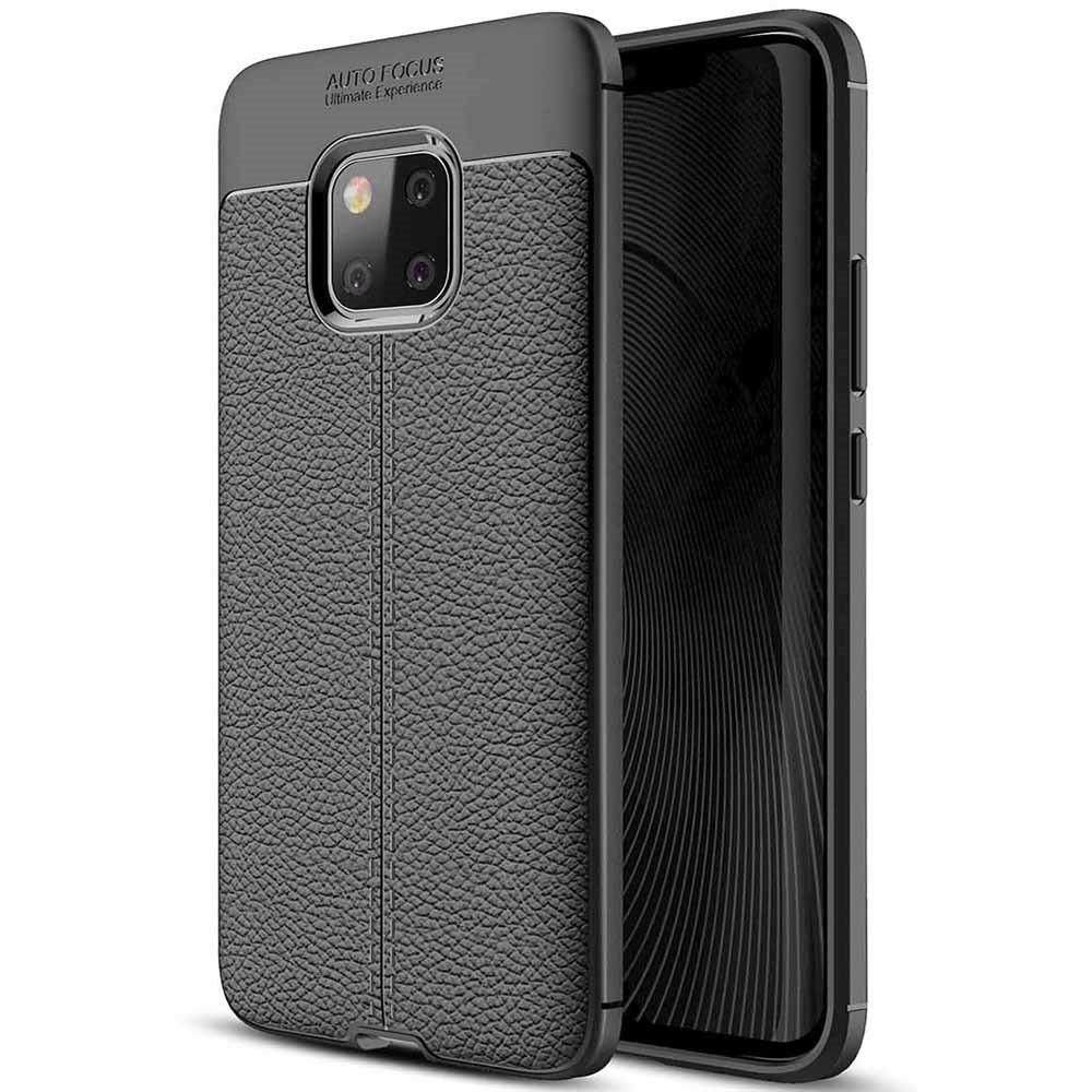For Huawei Mate 20 Pro Phone Case, Shockproof Silicone PU Leather Back Cover Soft TPU Casing