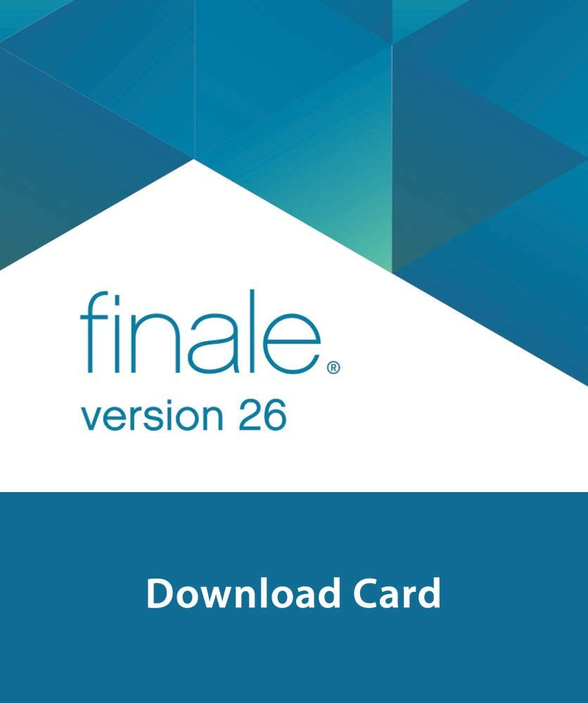 Makemusic Finale 26 Music Notation Software Download Card