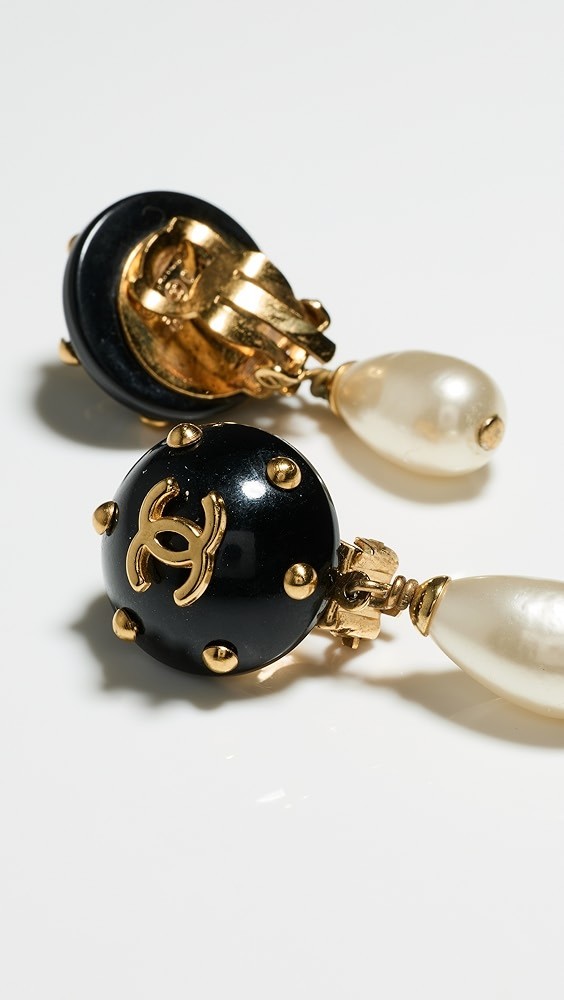 Chanel Pearl Dangle Earrings